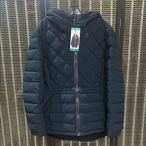 Tommy Hilfiger Quilted Navy Hooded Jacket